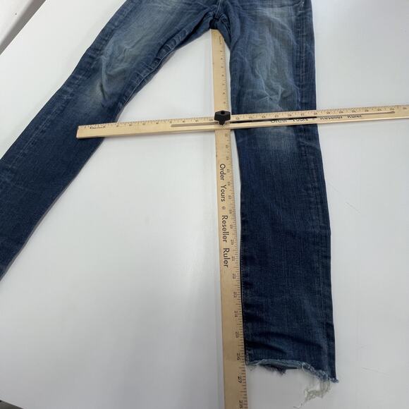 AG Adriano Goldschmied Jeans Womens 27R Farrah Skinny Ankle Distressed Denim - Picture 8 of 8